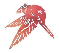 ifundom Decorazione da Parete Decorazione Versatile e Artistica a Forma di Volatile in Ferro Rosso per Giardino e Spazi Esterni