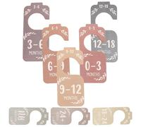 ifundom Divisori per Vestiti per in Legno Set da 8 Pezzi, Divisori per Armadio per Guardaroba 24+ Mesi, Organizzatore per Grucce Motivi Colorati per Cameretta Ragazzo Ragazza