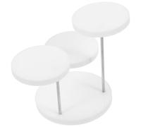 ifundom Espositore per Anelli in Acrilico Bianco Organizer Gioielli Rotante Supporto Salvaspazio per Vetrine e Tavoli Elegante Stand per Esposizione e Selezione Facile