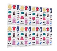 ifundom Etichette Adesive per Cassetti Armadio, Set da 8 Pezzi, Rimovibili Impermeabili per Organizzare Vestiti Cameretta, Adesivi Decorativi per Classificazione Indumenti Guardaroba