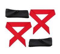 ifundom Fascia Antisudore Sportiva Unisex 4 Pezzi Fascia Elastica Traspirante per Allenamento Corsa e Ciclismo per Palestra da Uomo e Donna Assorbente e Antiscivolo Set Rosso e Nero