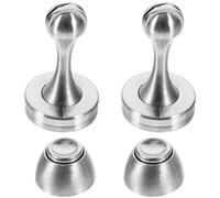 ifundom Fermaporta Magnetico da Pavimento Argento 2 Pezzi, in Acciaio Inox | Protegge Parete e Porta, Evita Urti della Maniglia, Uso Casa e Azienda, Design Semplice