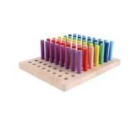 ifundom Finger Rehabilitation Training Pegboard in Legno, Fori Abbinati e Design Modulare, Esercizi di Presa e Rilascio per e Anziani in Riabilitazione