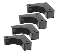 ifundom Gambe per Mobili in Acciaio Inossidabile Nero l Shaped 4pezzi Supporto per Letto e Aumento Altezza, per Divano e Armadio in Ambienti Esterni o Appartamenti