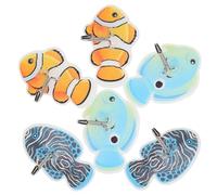 ifundom Ganci Adesivi Forma Pesce Tropicale 6 Pezzi Autoadesivi per Appendere Strofinacci e Accessori Casa in Cucina e Bagno
