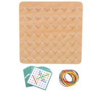 ifundom Geoboard in Legno con Chiodi per Puzzle di Forme Geometriche Educativo per Strumento Montessori per Scuola e Casa Giocattolo Creativo per Apprendimento Cognitivo