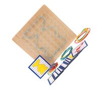 ifundom Geoboard in Legno Educativo per Scuola Elementare Gioco Montessori per Apprendimento Geometria con Superficie Liscia e Arrotondato Strumento Didattico per Sviluppo Abilità