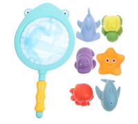 ifundom Giocattoli da Bagnetto per Animali Termocromici Spruzza Acqua e Rete da Pesca per Vasca e Doccia Sviluppo Abilità Motorie e Creatività Colorati