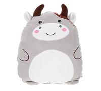ifundom giocattolo di mucca di peluche cuscino per schienale cuscino peluche del fumetto Adorabile bambola mucca adorabile cuscino imbottito cotone pp Grey