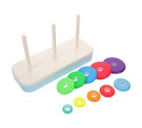 ifundom Gioco Impilabile Torre Hanoi a 10 Livelli in Plastica | Partite a Casa e Gare, Apprendimento Culturale e Logica, Idea Regalo Natale o Compleanno