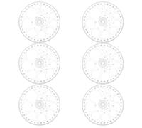 ifundom Goniometro 360° in Plastica 6 Pezzi Scale ad Alta Precisione e Linee Radiali per Disegno e Lavorazione del Legno Strumenti Multiuso per Esercizi di Geometria