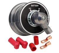 ifundom Interruttore di Spegnimento Batteria 300a Alta per Auto e Imbarcazioni, Isolatore di Potenza 2 Terminali in Rame e 4 Coperture in Gomma, Disconnettore Batteria Resistente