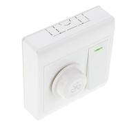 ifundom Interruttore Dimmer per Ventilatore da Soffitto Controllo Doppio Luce e Ventilatore, Regolatore di Velocità a Manopola, Pannello a Muro per Casa, Ufficio e Sale Riunioni
