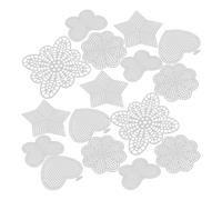 ifundom Kit per Ricamo in Rete di Plastica 25 Pezzi Forme Farfalle Cuori Stelle e Petali Tela Contata in Plastica 85 CM per Progetti Fai da Te Punto Croce e Decorazioni Creative