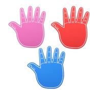 ifundom Mani da Supporto in Schiuma Eva 3 Pezzi Colorate Senza Dita per Eventi Sportivi e Sostenitori Accessori per Atmosfera Dita Giganti Antiurto per Feste e Manifestazioni Sportive