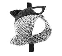 ifundom Maschera da Gatto con Cristalli a Mezzo Viso per Donna Maschera da Ballo per Feste di Halloween Cosplay e Carnevale Accessorio Decorativo per Eventi Danzanti