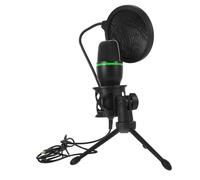ifundom Microfono Usb Condensatore Per Computer Kit Microfono Da Tavolo Per Giochi Nero Professionale e Pratico Rileva La Voce Umana in Modo Accurato