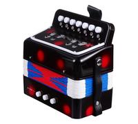 ifundom Mini Organetto Professionale Nero per Ragazzo Ragazza, Strumento Musicale Educativo in Abs e Metallo, come Festa Scuola Decor per Migliorare Abilità Cognitive