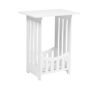 ifundom Mini Tavolo da Trucco Bianco Moderno Semplice per Camera e Salotto | Composito Pvc-legno, Facile da Spostare, Facile Accesso, Ordine Rapido