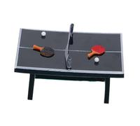 ifundom Mini Tavolo Tennis Tavolo Miniatura con Paddles e Palline Accessori Decorativi per Case delle Unico e Collezionisti