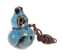 ifundom Ocarina Contralto in Ceramica a 6 Fori Forma Zucca Smaltata Blu, Strumento Musicale Portatile Per Meditazione, Yoga e Viaggio Con Suono Professionale