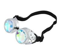 ifundom Occhiali Kaleidoscopio Steampunk Rave con Lenti in Cristallo Arcobaleno Leggeri e Compatti per Costume e Cosplay Accessori Festa per Uomo e Donna
