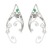 ifundom Orecchini a Clip e Polsini le Orecchie Donna, Accessori Elfici Non Penetranti, Gioielli Artigianali per Cosplay e Festa, Look Elegante e Versatile per Uso Quotidiano