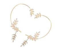 ifundom Orecchini a Clip Strass a Forma di Foglia, Ear Cuff Non Perforanti in Argento, Gioielli per Ragazze e Donne per Uso Quotidiano e Regalo Elegante