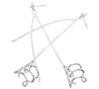 ifundom Orecchini Clip Farfalla Diamanti e Strass, Leggeri in Lega Argento, Eleganti per Donna Giovane, la Vita Quotidiana e Feste