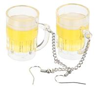 ifundom Orecchini Pendenti da Donna a Forma di Boccale di Birra Orecchini Creativi a Catena Accessori Moda per Feste Shopping e Viaggi 1 Paio