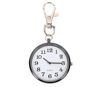 ifundom Orologio da Tasca Grande Quadrante, Quarzo, Lega di Zinco Nero | Moschettone Portachiavi, per Studenti e Anziani, Uso Quotidiano, Lettura Rapida, Stile Sobrio