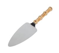 ifundom Paletta Multiuso in Acciaio Inossidabile Manico in Bambù per Taglio e Trasferimento di Pizza e Torte, Utensile da Cucina per Bistecca