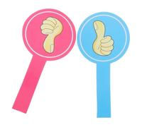 ifundom Palette Feedback Studenti 2 Pezzi Palette Votazione Monofacciali in Schiuma 15X30 CM Pollice su e Giù Strumento Portatile per Comunicazione e Valutazione in Classe per