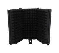 ifundom Parabrezza Isolante per Microfono Fonoassorbente Nero Portatile Pannelli Regolabili e Struttura Pieghevole per Karaoke in Rete e Registrazioni Professionali