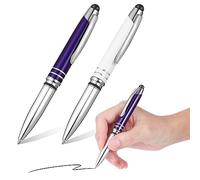 ifundom Penna Touch Punta Stilo Fine e Clip in Metallo, 2 Pezzi Multifunzionali Torcia Led, per Back To School Party, Ufficio e Studio