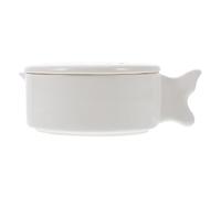 ifundom Piatto Inchiostro Cinese Ceramico Portatile Coperchio, Design Semplice ed Elegante, Forma Manico a Coda di Pesce, per Corsi di Calligrafia e Pittura