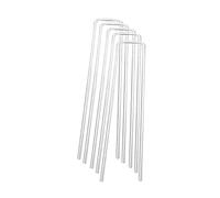 ifundom Picchetti Forma u Zincati 50 Pezzi per Fissaggio Tende e Manto Erboso Chiodi in Acciaio Leggero per Esterno 2.8x35x200mm