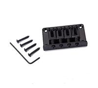 ifundom Ponte Per Basso Corde Stile Vintage Con Viti Ponte Per Chitarra Elettrica Metallo Nero Adatto Per Jazz e Altri Generi Musicali
