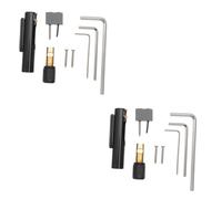 ifundom Ponte Per Basso Elettrico Nero Senza Testa Set Per Chitarra Corde Installazione Facile e Compatibile Accessori Multifunzionali