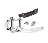 ifundom Ponte Per Chitarra Jazz Vibrato Regolabile in Altezza Cordiera Per Chitarra Jazz Archtop Corde Base in Metallo Fuso in Sabbia Sellette Per Tasti Individuali e Rotella