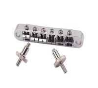 ifundom Ponte Per Chitarra Regolabile Tune Matic Cromato Placcato, Ponte Matico Tune Distanza 73mm Centro-pali, Ricambio Per Chitarra Jazz Struttura Resistente e Superficie Lucida