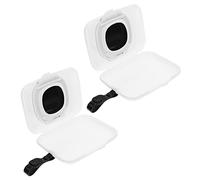 ifundom Porta Salviette Portatile Per Ragazzo Ragazza, Custodia Compatta Resistente Dispenser Facile Da Aprire, Scatola Salvasalviette Per Viaggio e Uso Esterno, Set Da 2 Pezzi in Colore Nero