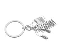 ifundom Portachiavi Metallo Musicale per Ingegneri e Appassionati di Tecnologia con Auricolare e Simbolo Mouse Accessorio Funzionale e Resistente per Studenti Gaming e Contesto