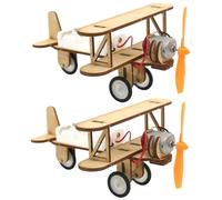 ifundom Puzzle Aereo in Legno 3D da Costruire Kit Modellini di Aerei per Giocattolo Educativo Artigianale per Sviluppo Coordinazione Decorazione Cameretta e Attività Colore Casuale