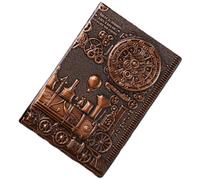 ifundom Quaderno Righe Vintage in Pu Copertina Rigida Goffrata, Diario A5 Elegante per Appunti e Schizzi, come Diario Personale da Viaggio