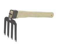 ifundom Rastrello Manuale da Giardino con Manico in Legno Piccolo e Leggero per Scavo Sarchiatura e Aerazione del Terreno Strumento Pratico per Orto e Giardinaggio all Aperto