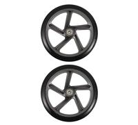 ifundom Ruote in PU Antiscivolo per Sedie a Rotelle e Deambulatori 8 Pollici 200 MM Set 2 Pezzi Silenziose e Resistenti Ricambi per Ausili Manuali di Mobilità