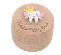 ifundom Scatola Legno Per Raccolta Denti Da Latte e Infantili Porta Memorie Preziose Per Organizer Decorativo Per Denti Da Latte e Ricordi Di Crescita