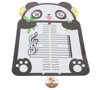 ifundom Scheda Didattica Musicale per Principianti Lavagna Bianca Pentagramma Set di Schede per Apprendimento del Ritmo Tavola Pratica Mobile a Forma di Panda per Lezioni di Musica a