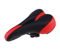 ifundom Sella Bici Comoda Rossa in Cuoio, Design Ergonomico per Ciclismo | Ammortizzazione, Compatibile la Maggior Parte dei Modelli, Seduta per Bici da Montagna, Stile Sportivo